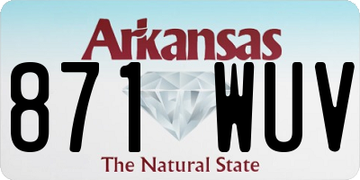 AR license plate 871WUV