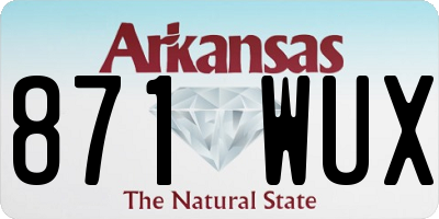 AR license plate 871WUX