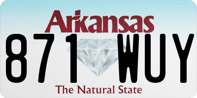 AR license plate 871WUY