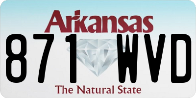 AR license plate 871WVD
