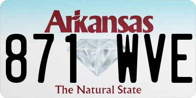 AR license plate 871WVE