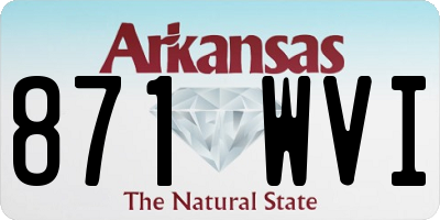 AR license plate 871WVI