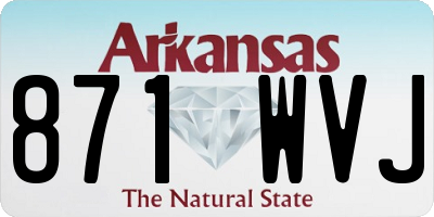 AR license plate 871WVJ