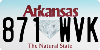 AR license plate 871WVK