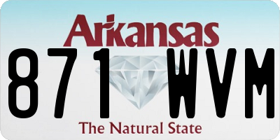 AR license plate 871WVM