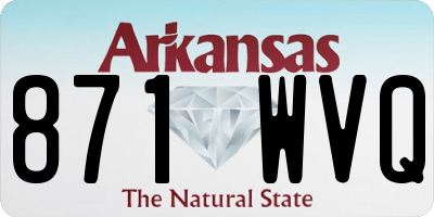 AR license plate 871WVQ