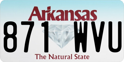 AR license plate 871WVU