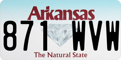 AR license plate 871WVW