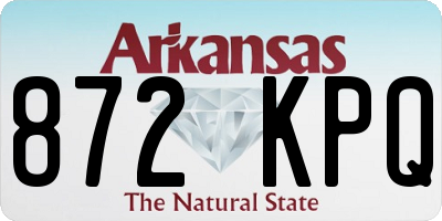 AR license plate 872KPQ