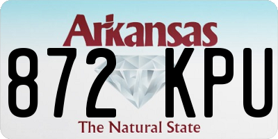 AR license plate 872KPU