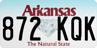 AR license plate 872KQK