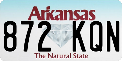AR license plate 872KQN