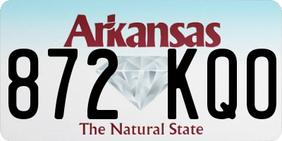 AR license plate 872KQO
