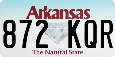 AR license plate 872KQR