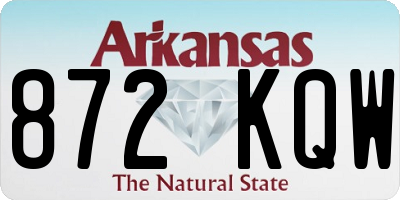 AR license plate 872KQW