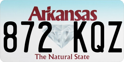 AR license plate 872KQZ