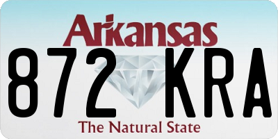AR license plate 872KRA