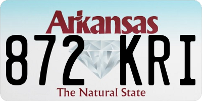 AR license plate 872KRI