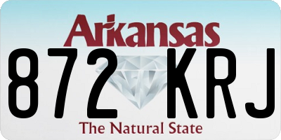 AR license plate 872KRJ