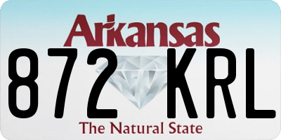 AR license plate 872KRL