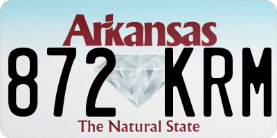 AR license plate 872KRM