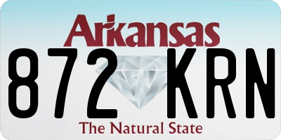 AR license plate 872KRN