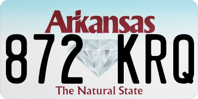 AR license plate 872KRQ
