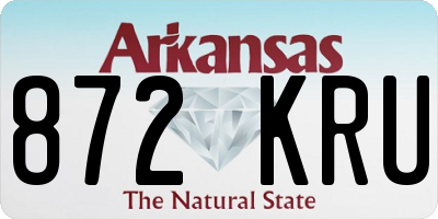 AR license plate 872KRU