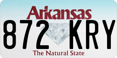 AR license plate 872KRY