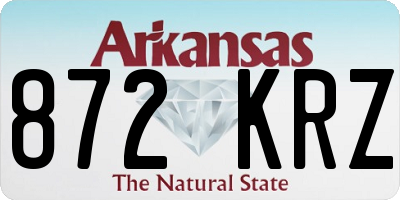 AR license plate 872KRZ