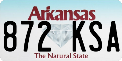 AR license plate 872KSA