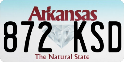 AR license plate 872KSD