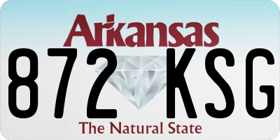 AR license plate 872KSG