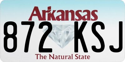 AR license plate 872KSJ