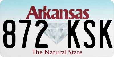 AR license plate 872KSK