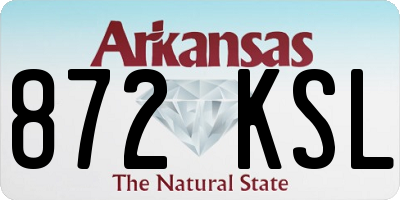 AR license plate 872KSL