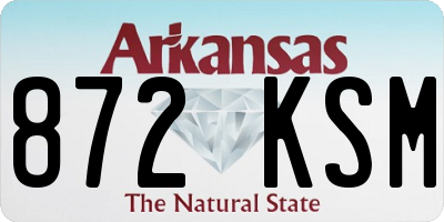 AR license plate 872KSM