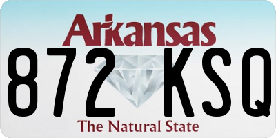 AR license plate 872KSQ