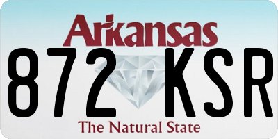 AR license plate 872KSR