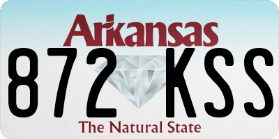 AR license plate 872KSS