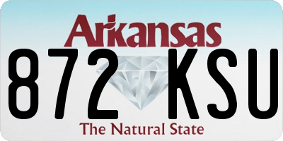 AR license plate 872KSU