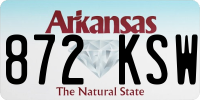 AR license plate 872KSW
