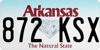 AR license plate 872KSX
