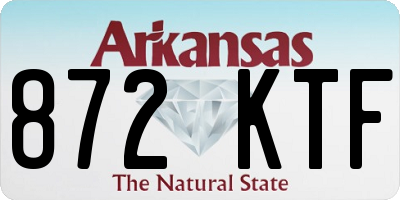AR license plate 872KTF