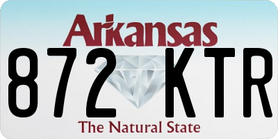 AR license plate 872KTR