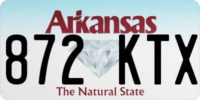 AR license plate 872KTX