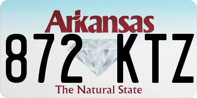 AR license plate 872KTZ