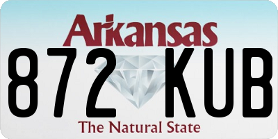 AR license plate 872KUB