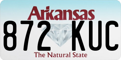 AR license plate 872KUC