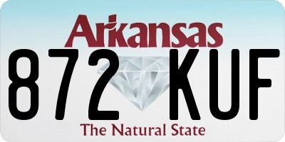 AR license plate 872KUF